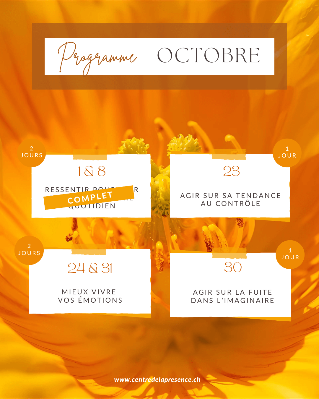 Planning Formation Octobre 2025